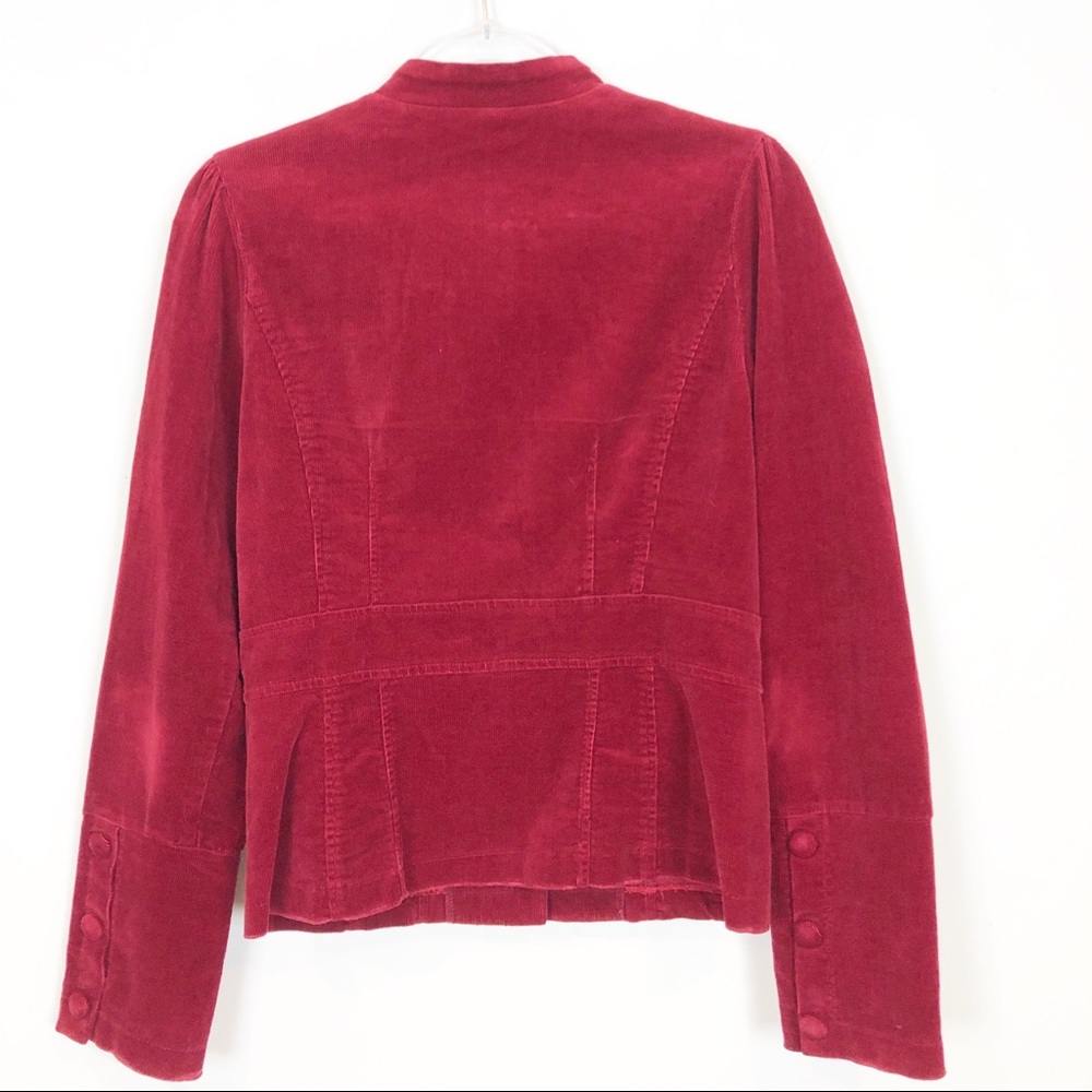 Monteau Red Corduroy Button Front Jacket - image 3